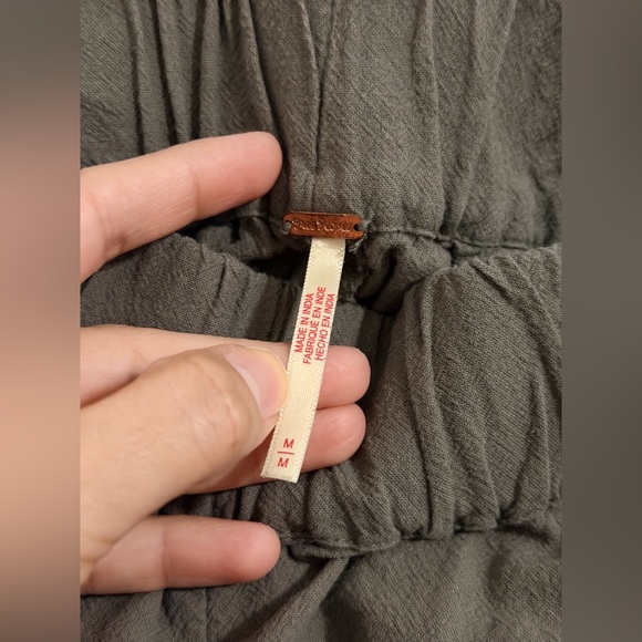 Free People To The Sky Parachute boho Baggy Pants Gray Size M - Picture 5 of 7